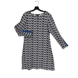 Hatley Geometric Pullover Dress Soft Cotton Preppy Old Money Large Coastal